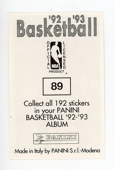 Sidney Green Panini 1992-1993 Basketball Sticker San Antonio Spurs #89