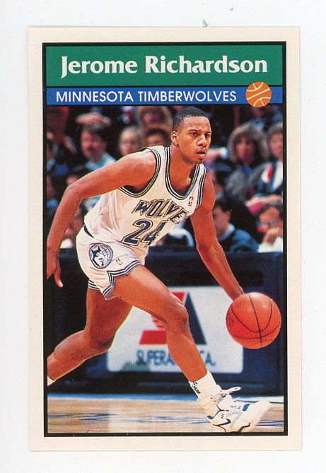 Jerome Richardson Panini 1992-1993 Basketball Sticker Minnesota Timberwolves #81