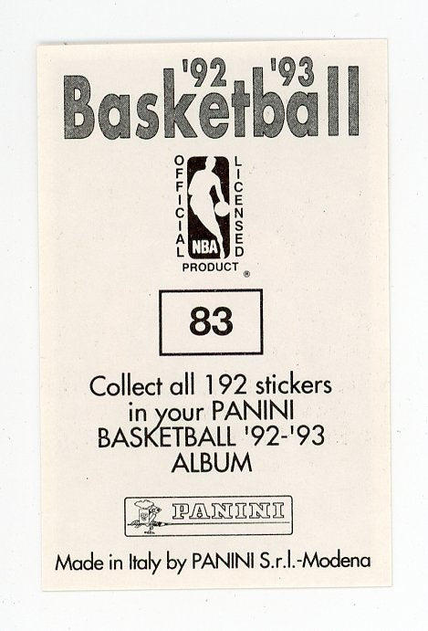 Thurl Bailey Panini 1992-1993 Basketball Sticker Minnesota Timberwolves #83