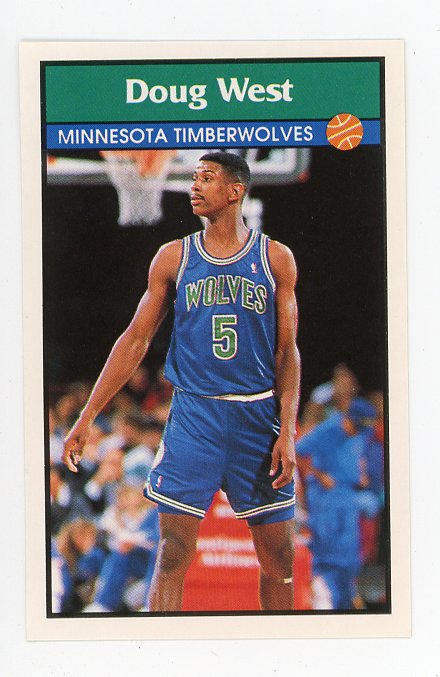 Doug West Panini 1992-1993 Basketball Sticker Minnesota Timberwolves #84