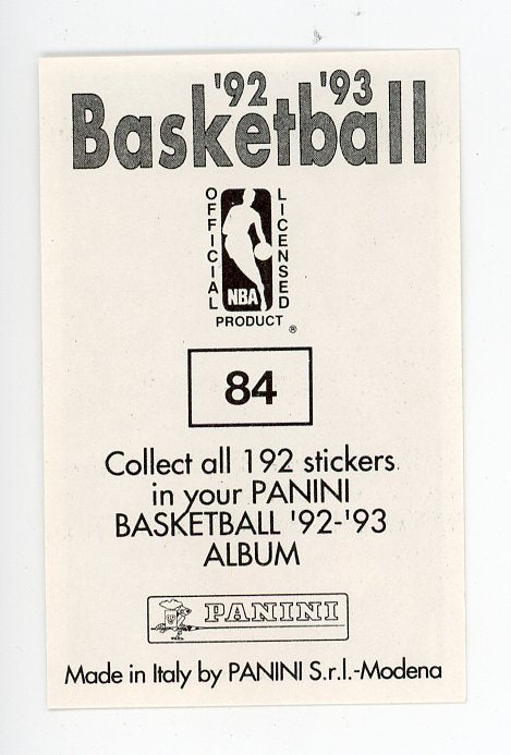 Doug West Panini 1992-1993 Basketball Sticker Minnesota Timberwolves #84