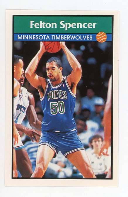 Felton Spencer Panini 1992-1993 Basketball Sticker Minnesota Timberwolves #86