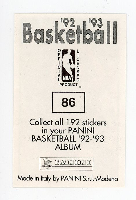 Felton Spencer Panini 1992-1993 Basketball Sticker Minnesota Timberwolves #86