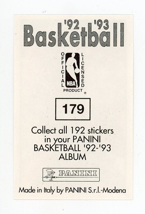 Charles Oakley Panini 1992-1993 Basketball Sticker New York Knicks #179