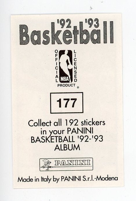 Xavier Mcdaniel Panini 1992-1993 Basketball Sticker New York Knicks #177