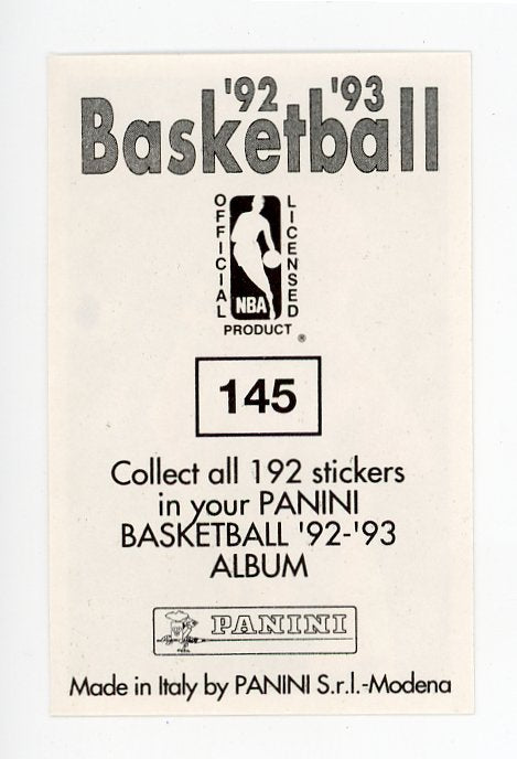 Reggie Miller Panini 1992-1993 Basketball Sticker Indiana Pacers #145