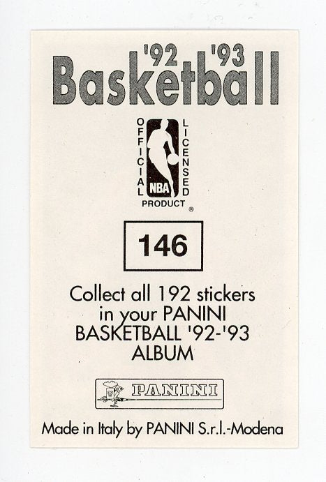 Detlef Schrempf Panini 1992-1993 Basketball Sticker Indiana Pacers #146