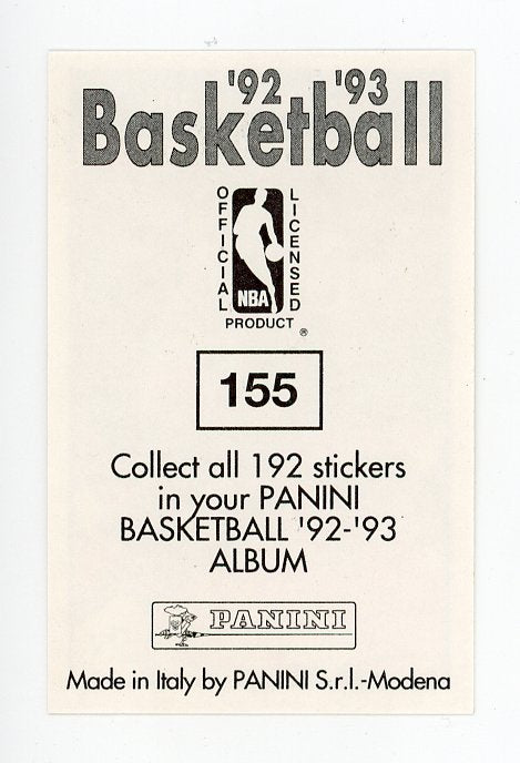 Jerry Reynolds Panini 1992-1993 Basketball Sticker Orlando Magic #155