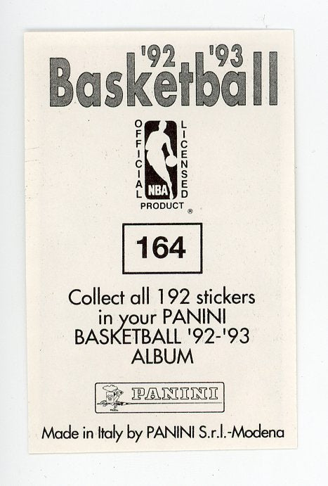 Glen Rice Panini 1992-1993 Basketball Sticker Miami Heat #164