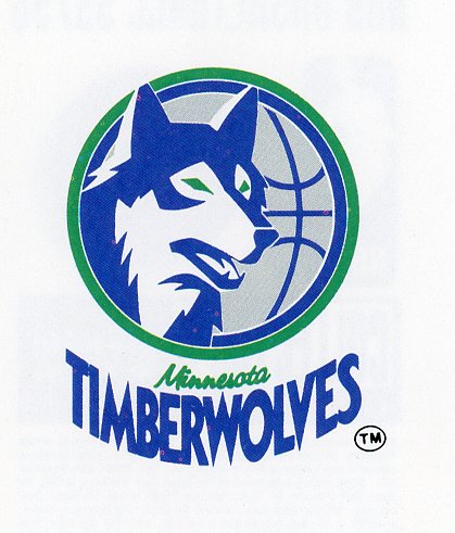 1995-1996 Logo Sticker Upper Deck Minnesota Timberwolves # 80