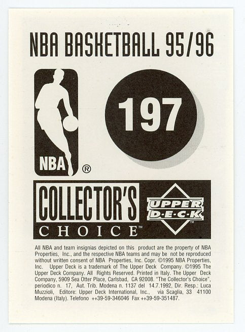 1995-1996 Jeff Malone Sticker Upper Deck Philadelphia 76ers # 197