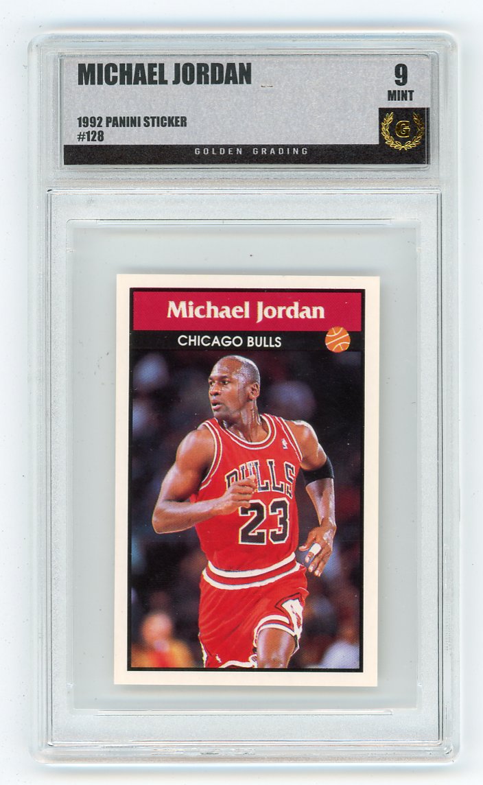 Michael Jordan Panini 1992-1993 Basketball Sticker Chicago Bulls #128