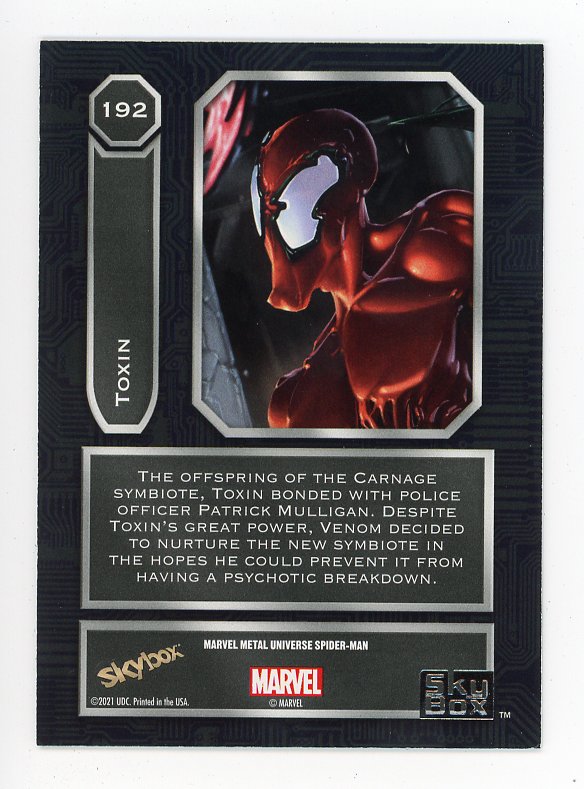 2021 Toxin High Series Yellow FX Metal Universe Skybox Marvel # 192