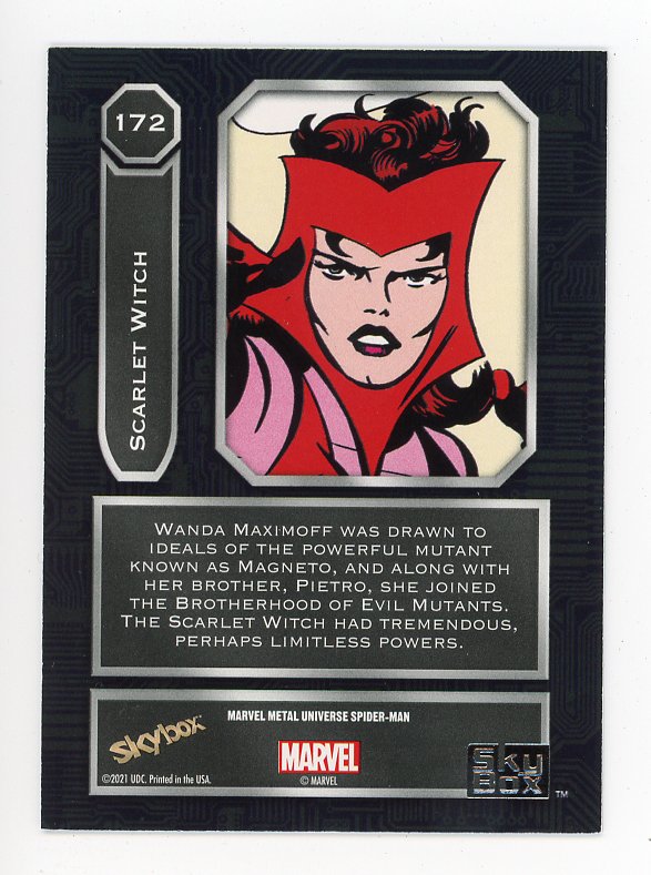 2021 Scarlet Witch High Series Yellow FX Metal Universe Skybox Marvel # 172