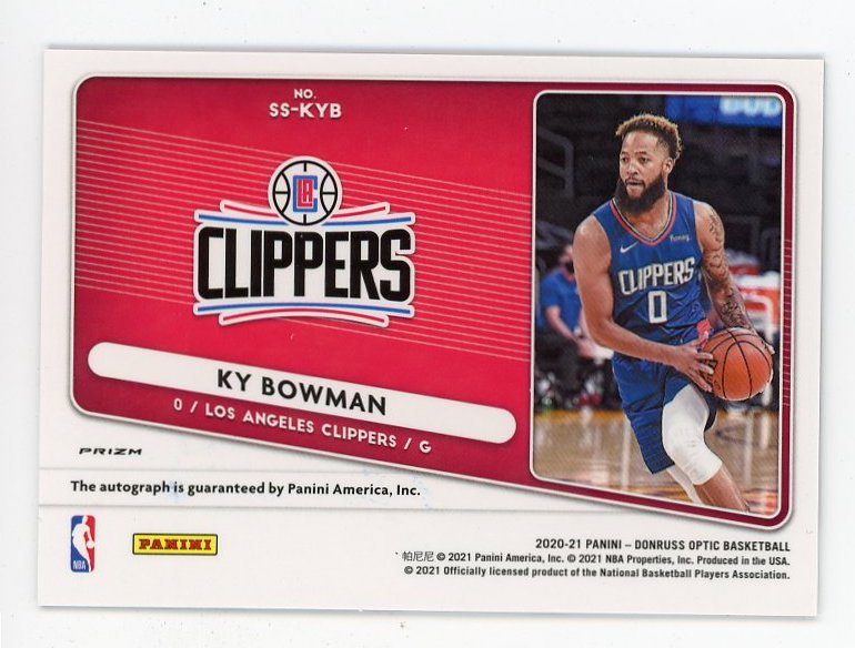 2021 Ky Bowman Signature Series Prizm Panini Los Angeles Clippers # SS-KYB