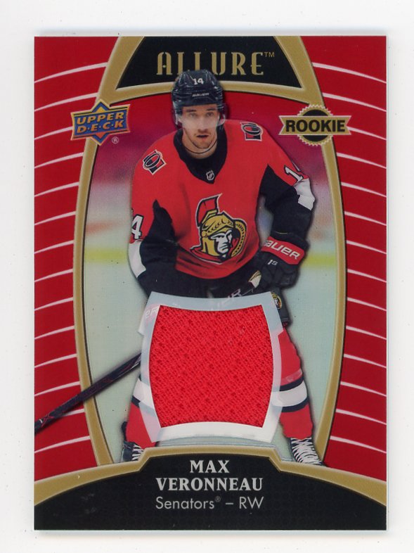 2019-2020 Max Veronneau Red Rainbow Jersey Allure Ottawa Senators # 77