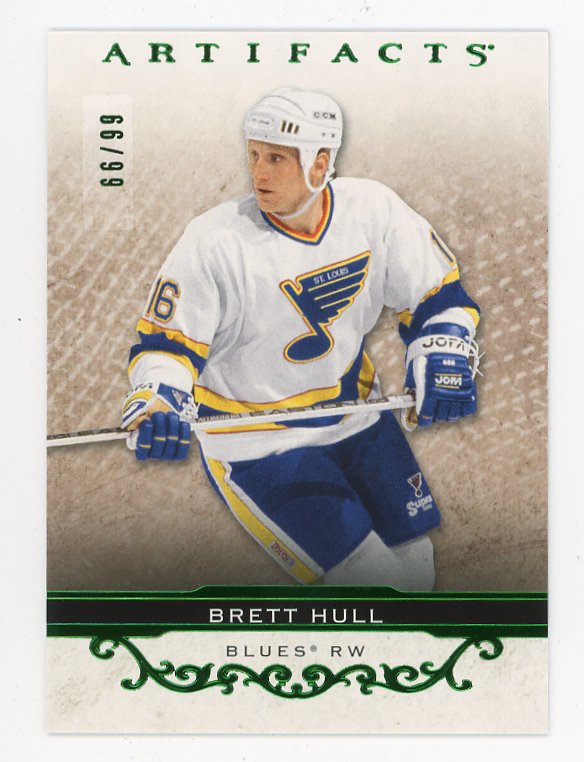 2021-2022 Brett Hull #D /99 Artifacts St.Louis Blues # 155