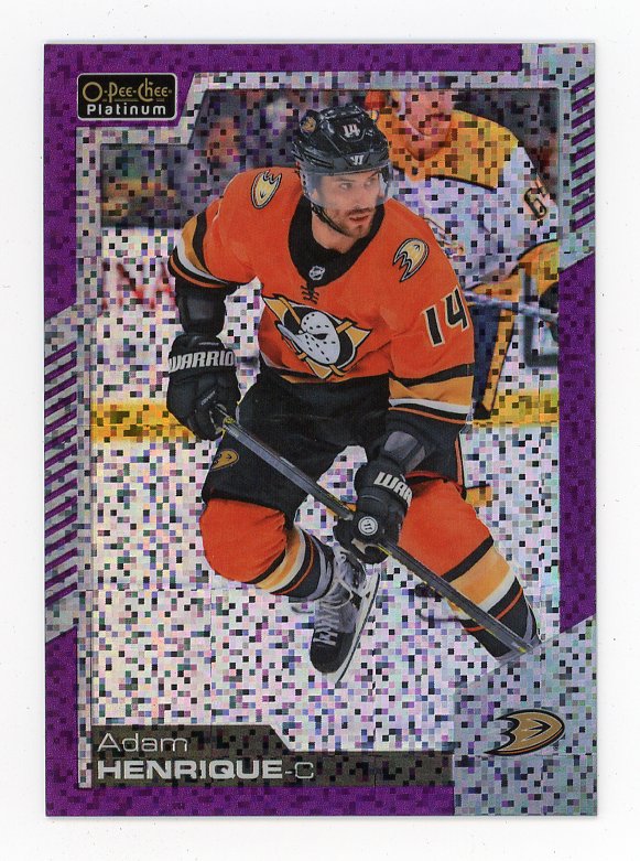 2020-2021 Adam Henrique #d /399 Violet Pixels OPC Anaheim Ducks # 81