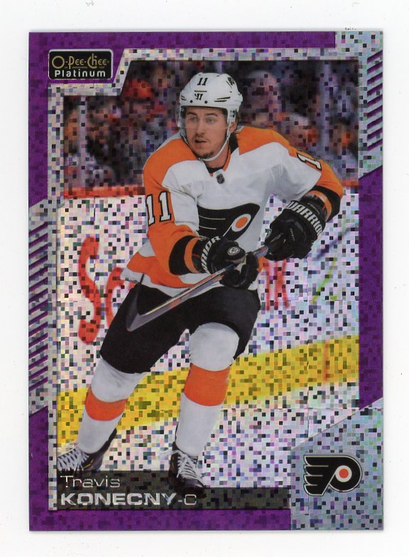 2020-2021 Travis Konecny #d /399 Violet Pixels OPC Philadelphia Flyers # 48