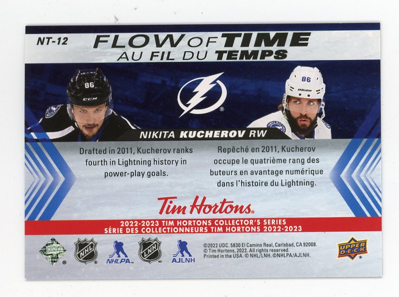 2022-2023 Nikita Kucherov Flow Of Time Tim Hortons Tampa Bay Lightning # NT-12