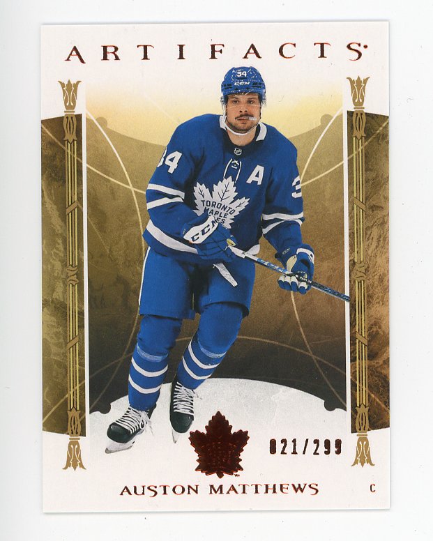 Auston Matthews Toronto Maple Leafs Autographed 2021-22 Upper Deck Series 2  Exclusives #418 #10/100 Beckett Fanatics Witnessed Authenticated Card