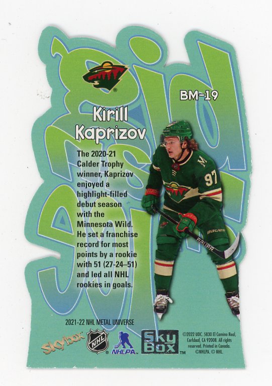 2021-2022 Kirill Kaprizov Big Man On Ice Metal Universe Minnesota Wild # BM-19