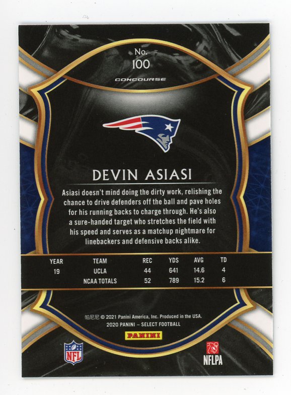 2021 Devin Asiasi Rookie Concourse Select New England Patriots # 100
