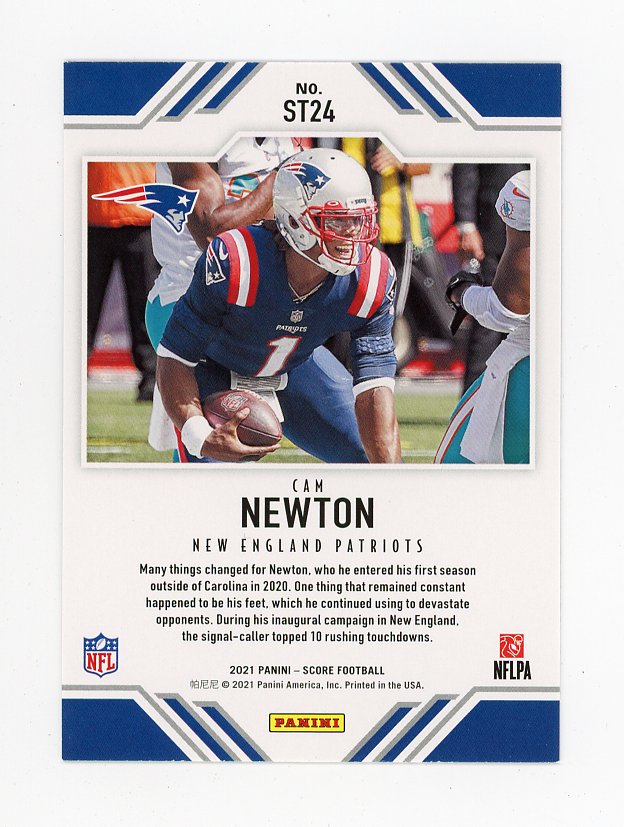 2021 Cam Newton Rookie Score Team New England Patriots # ST24