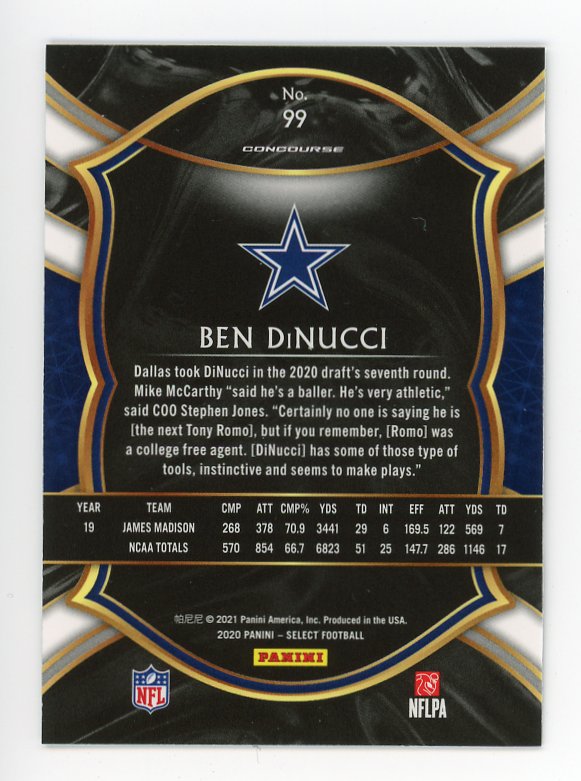 2021 Ben Dinucci Rookie Concourse Panini Dallas Cowboys # 99