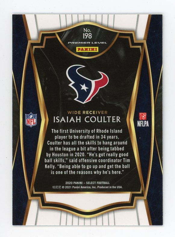 2020 Isaiah Coulter Rookie Select Panini Houston Texans # 198