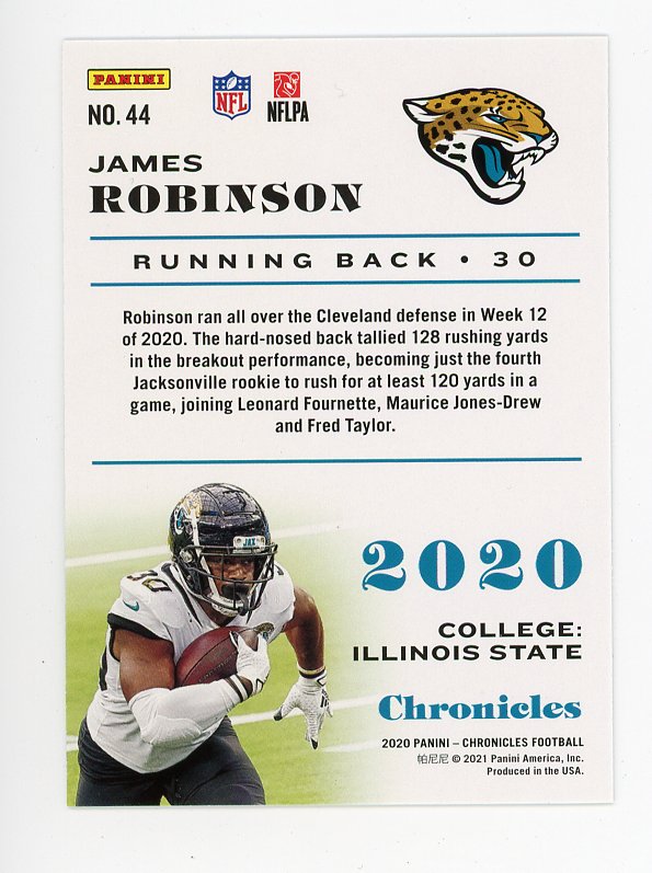2020 James Robinson Rookie Pink Chronicles Panini Jacksonville Jaguars # 44
