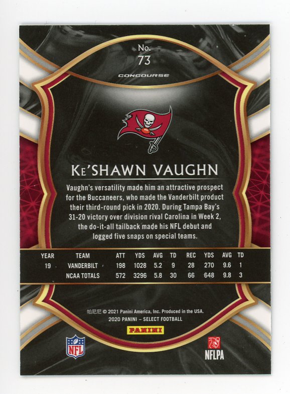 2021 Ke'shawn Vaughn Rookie Concourse Select Panini Tampa Bay Buccaneers # 73