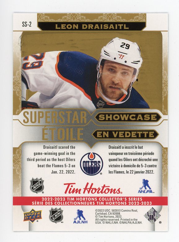 2022-2023 Leon Draisaitl Superstar Showcase Tim Hortons Edmonton Oilers # SS-2