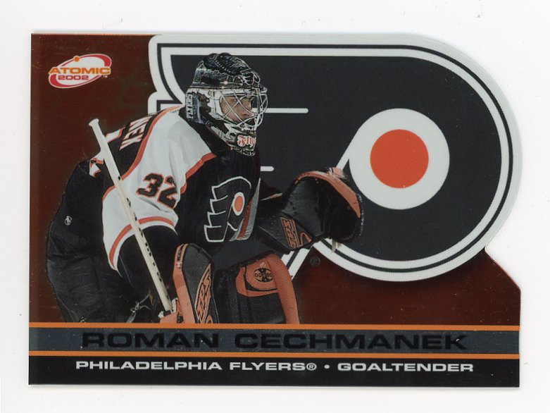2002 Roman Cechmanek Die Cut Atomic Philadelphia Flyers # 71