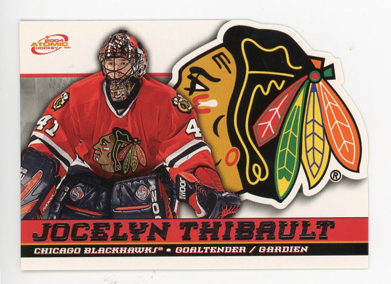 2004 Jocelyn Thibault Die Cut Atomic Chicago Blackhawks # 9