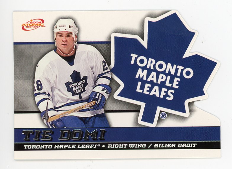 2004 Tie Domi Die Cut Atomic Toronto Maple Leafs # 47