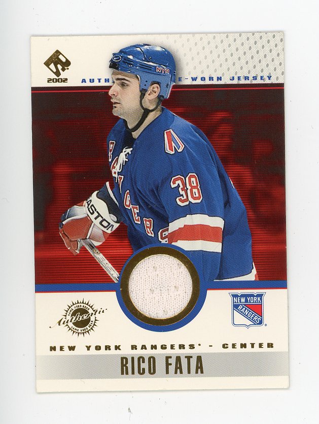 2002 Rico Fata Authentic Worn Jersey Pacific New York Rangers # 66