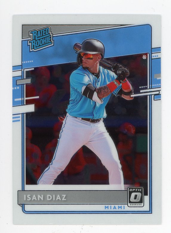 2020 Isan Diaz Rated Rookie Donruss Optic Miami Marlins # 48