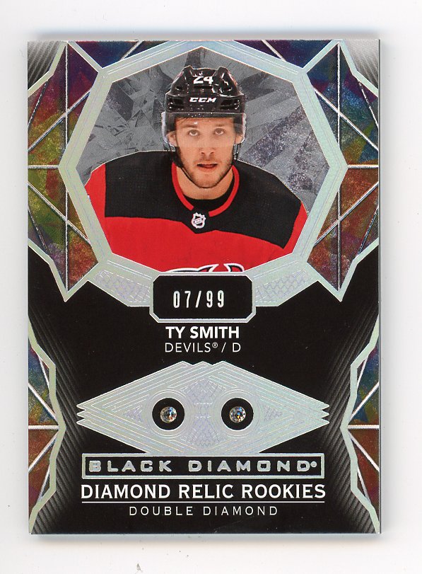 2020-2021 Ty Smith Diamond Relic Rookies #D 99 Black Diamond New Jersey Devils # BDR-SM