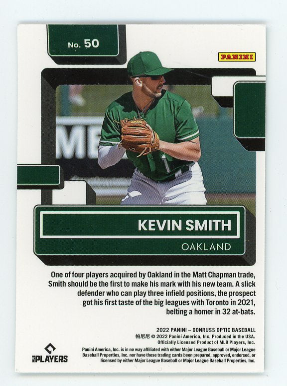 2022 Kevin Smith Rated Rookie Donruss Optic Oakland Athletics # 50